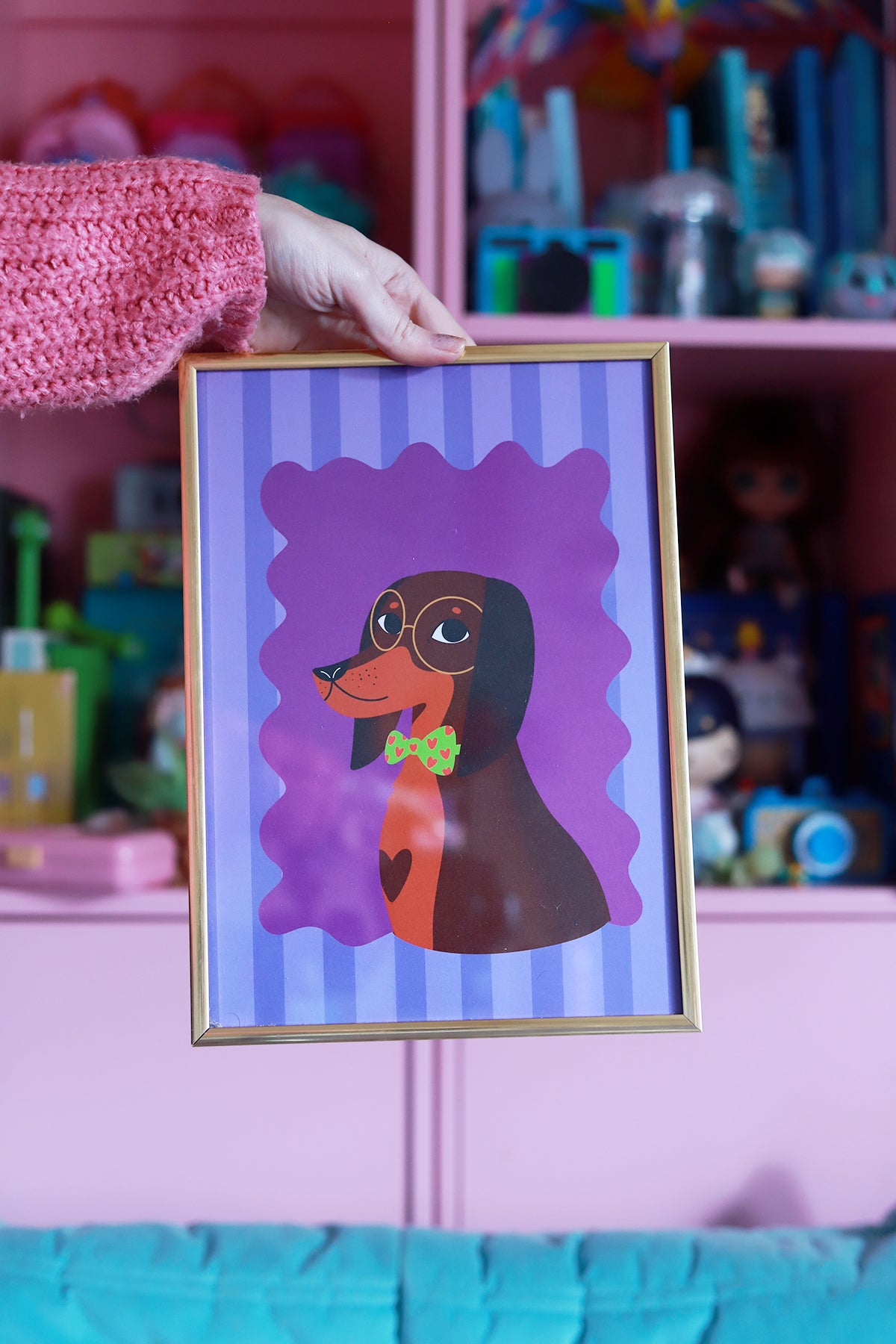 Affiche portrait de teckel / Kid collection