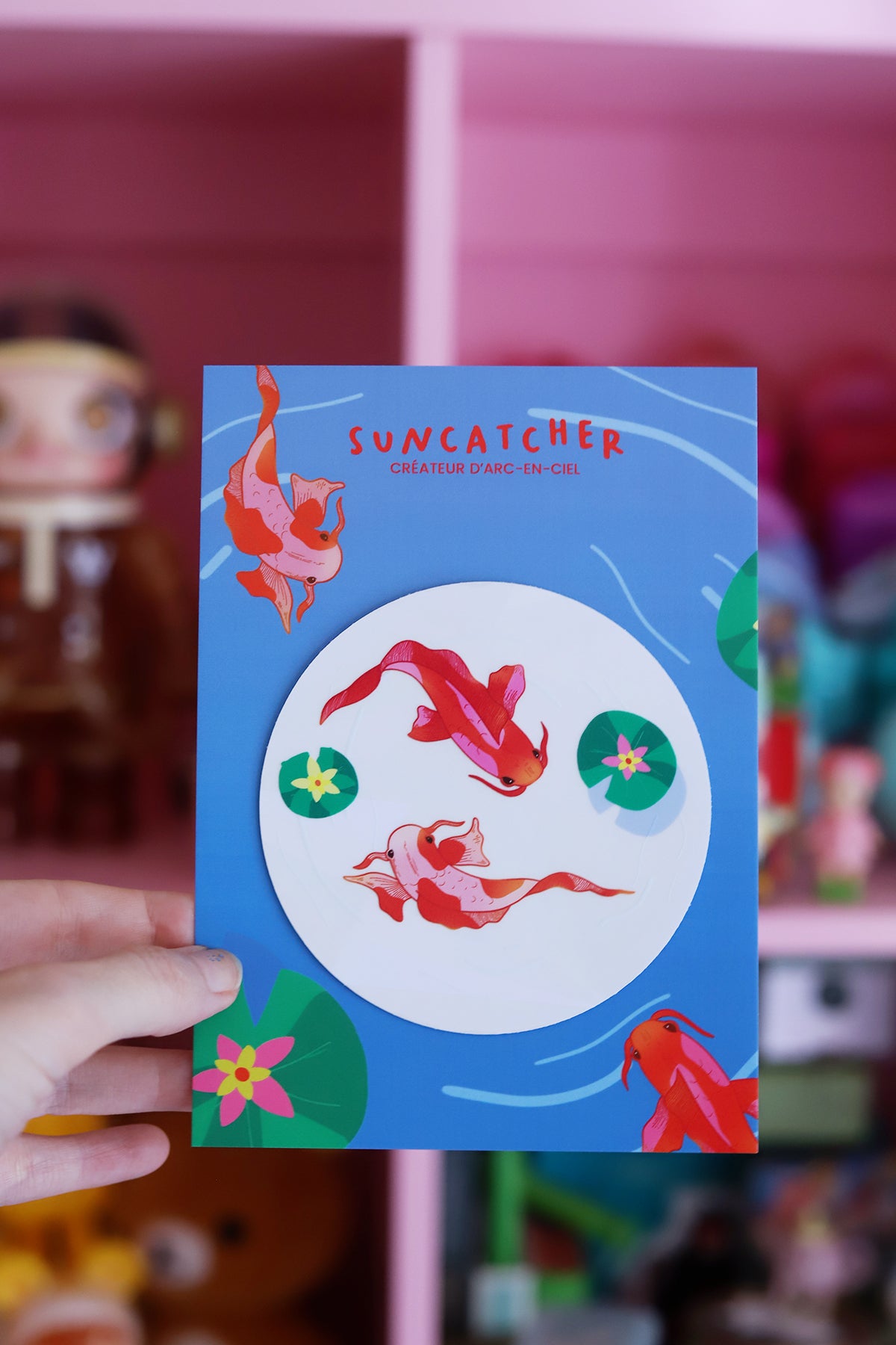 Sticker suncatcher Carpes koï – Attrape-soleil pour fenêtre