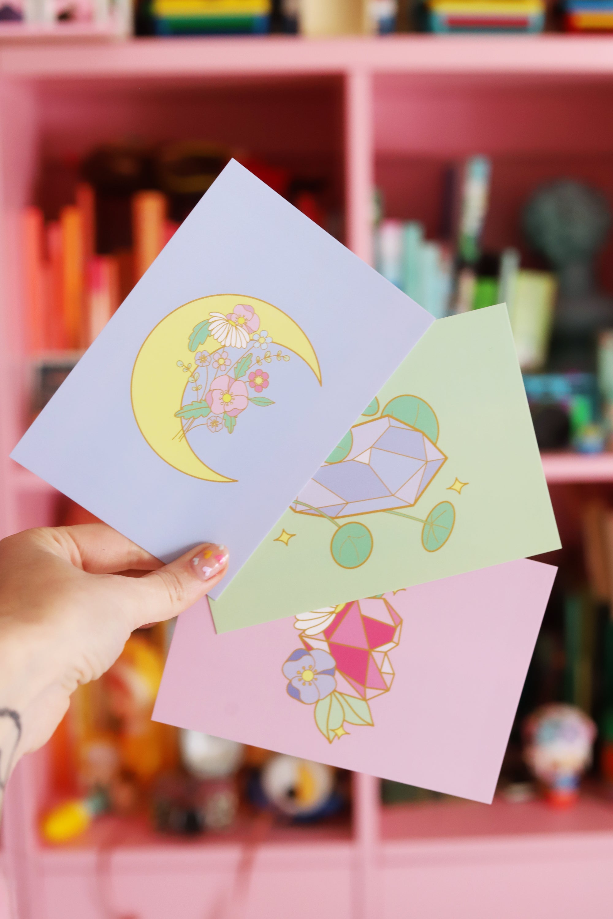 Lot de carte postales fleurs magiques