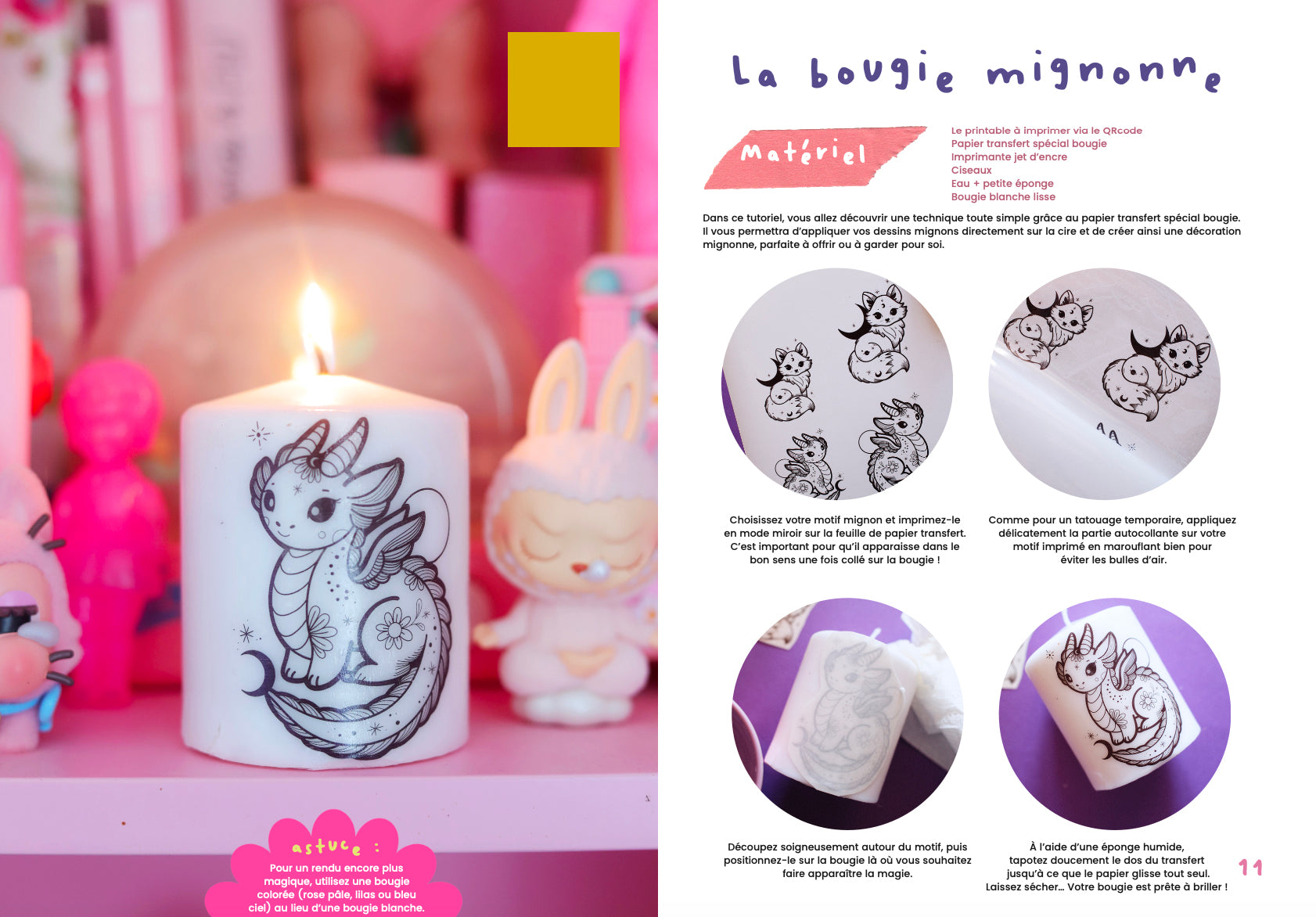 Livre « Créatures mignonnes » de Shop Magique avec couverture colorée et illustrations de créatures adorables.