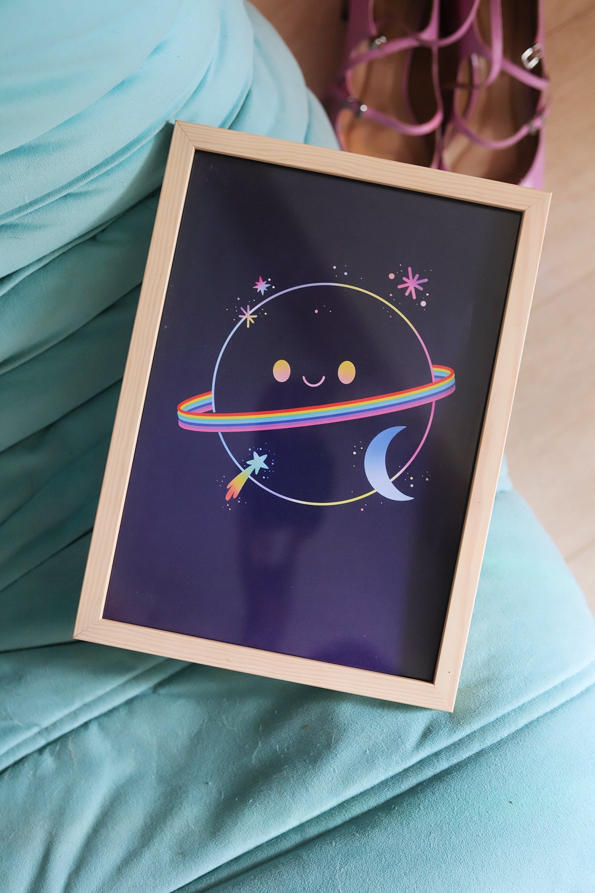 Affiche Galaxy – Univers cosmique par Poulette Magique
