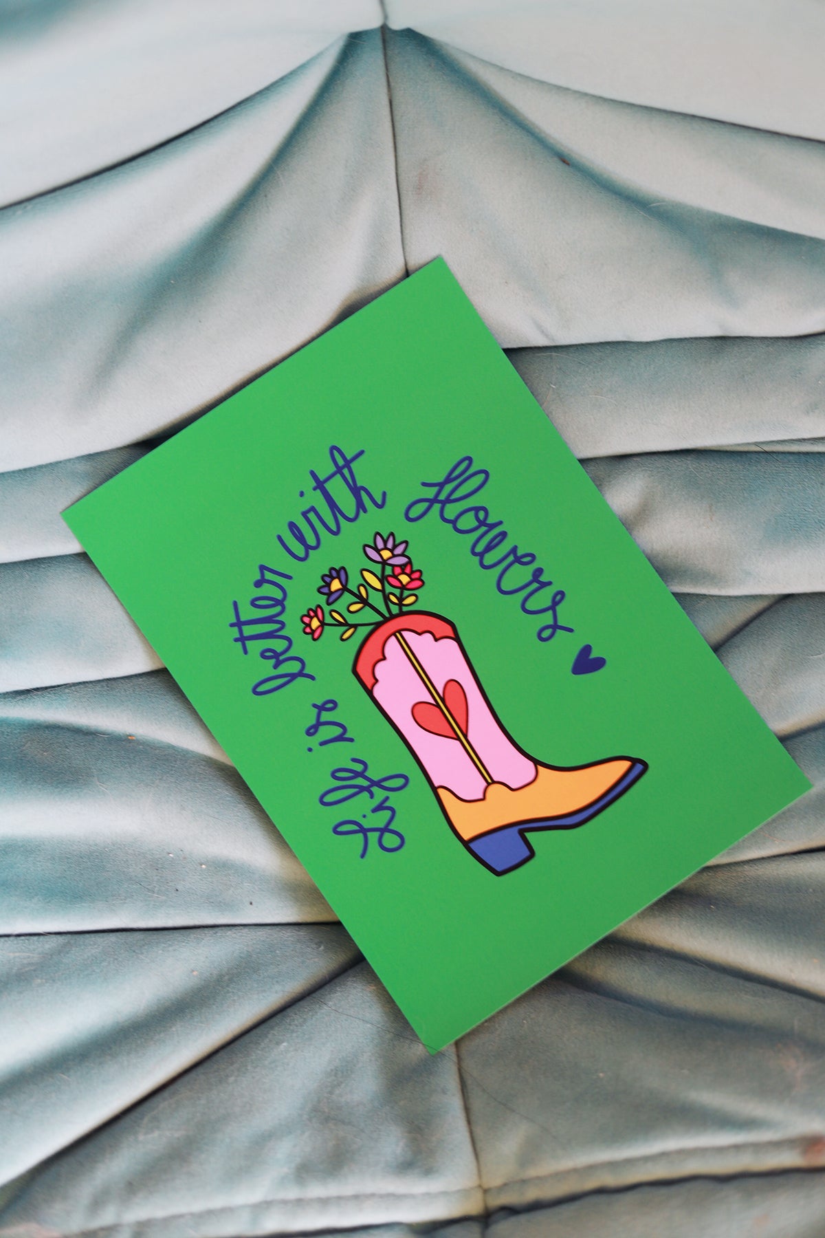 Affiche A5 "Life is better with flowers"