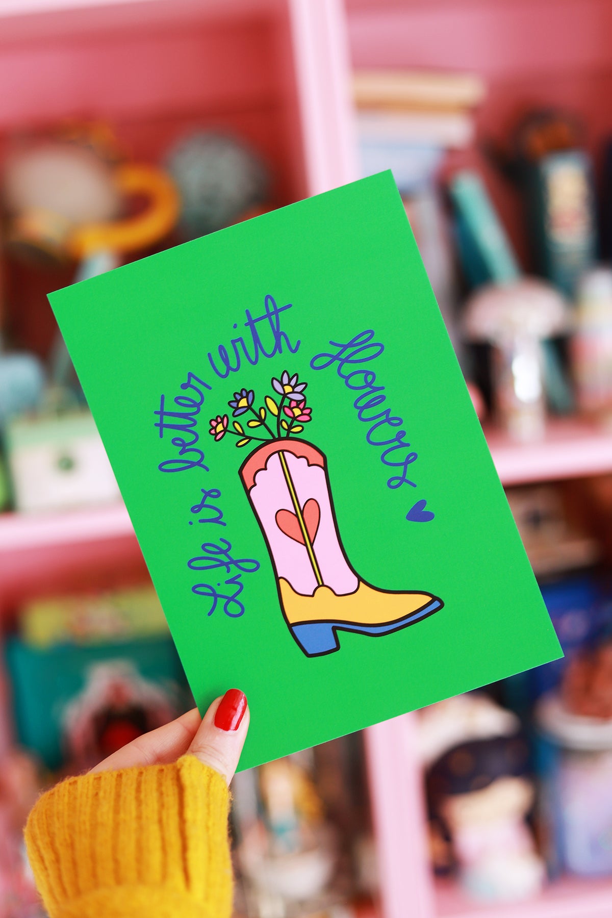 Affiche A5 "Life is better with flowers"