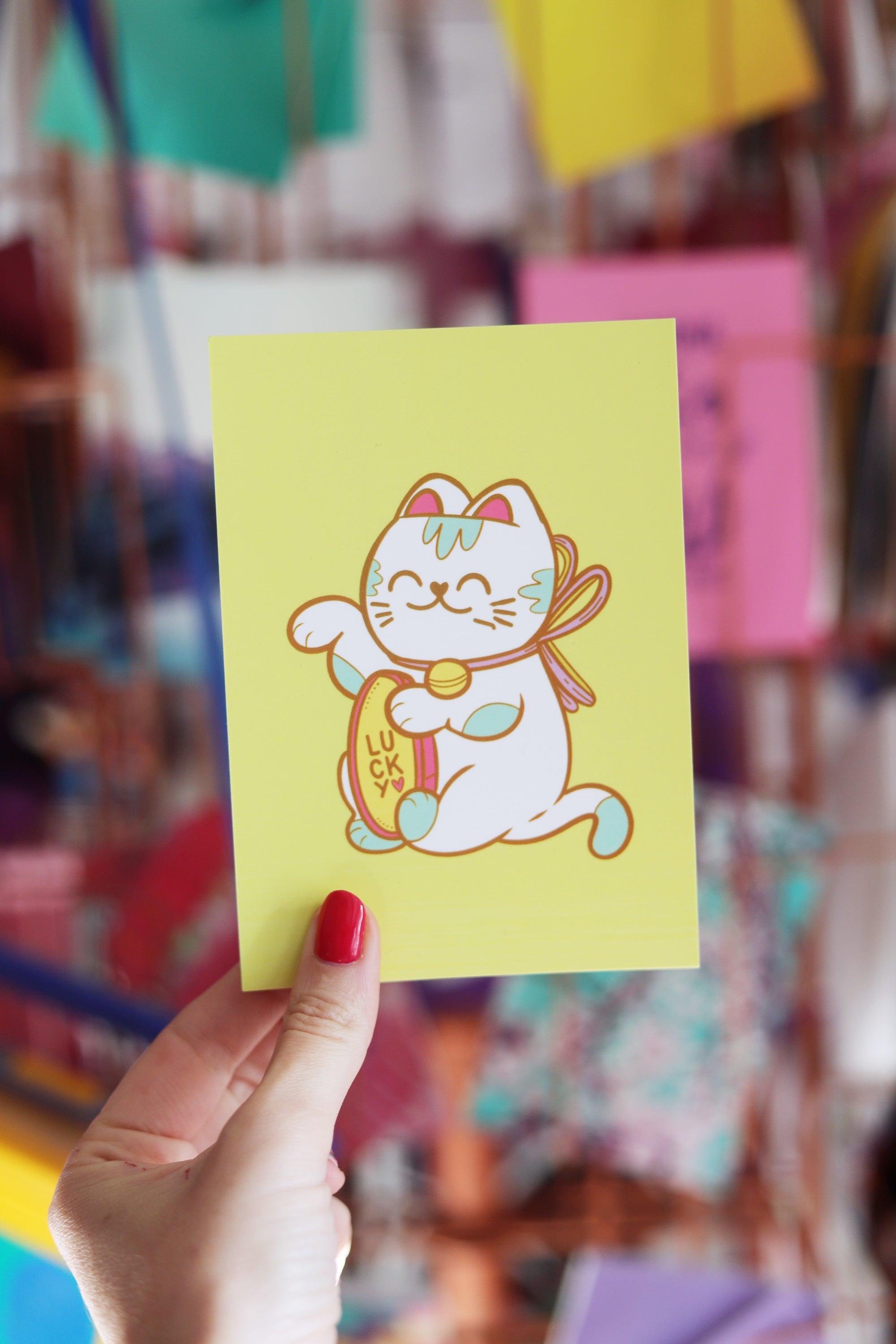 Carte postale Maneki Neko - Shop Magique