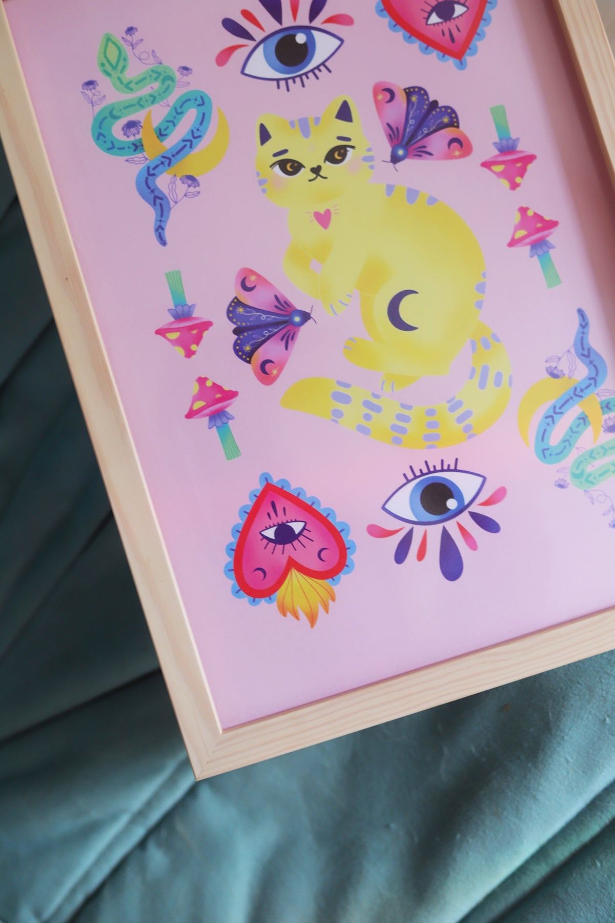 Affiche Chatman – Illustration mystique et féline par Poulette Magique