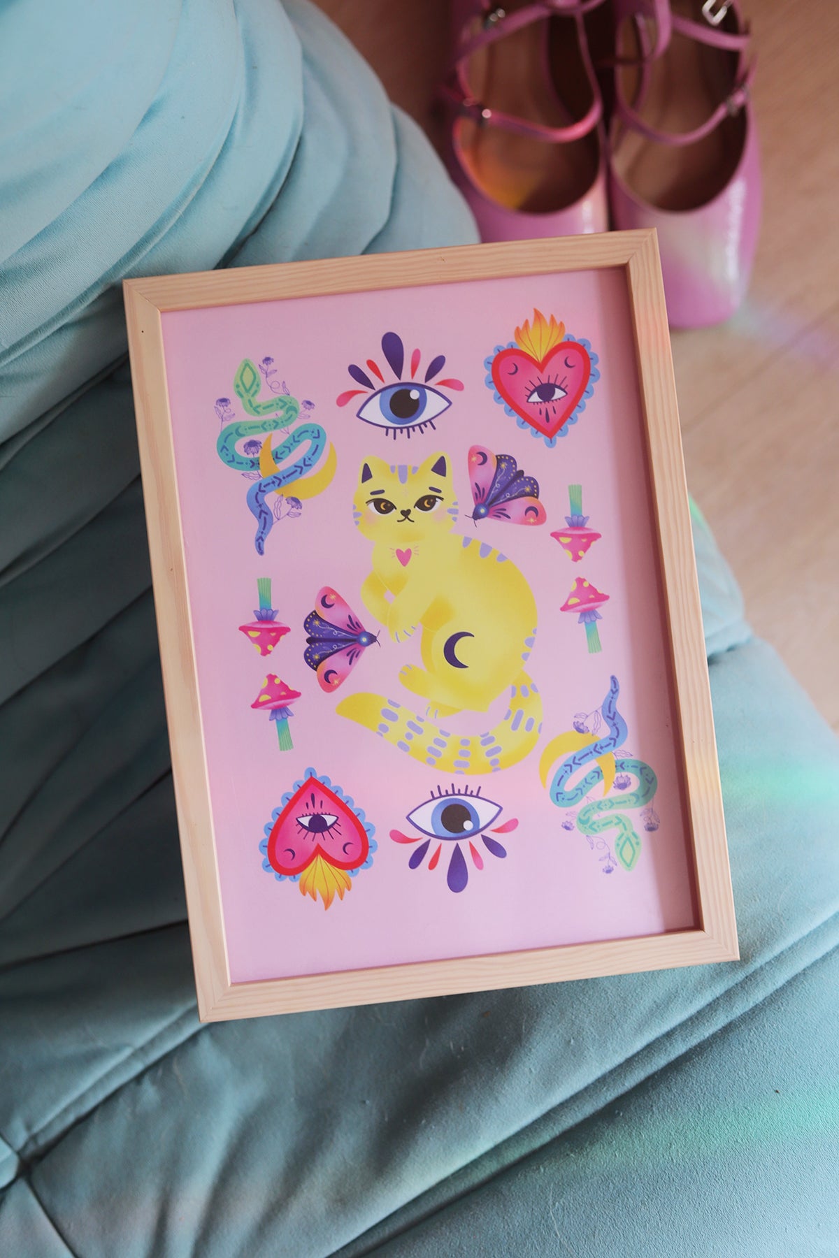 Affiche Chatman – Illustration mystique et féline par Poulette Magique