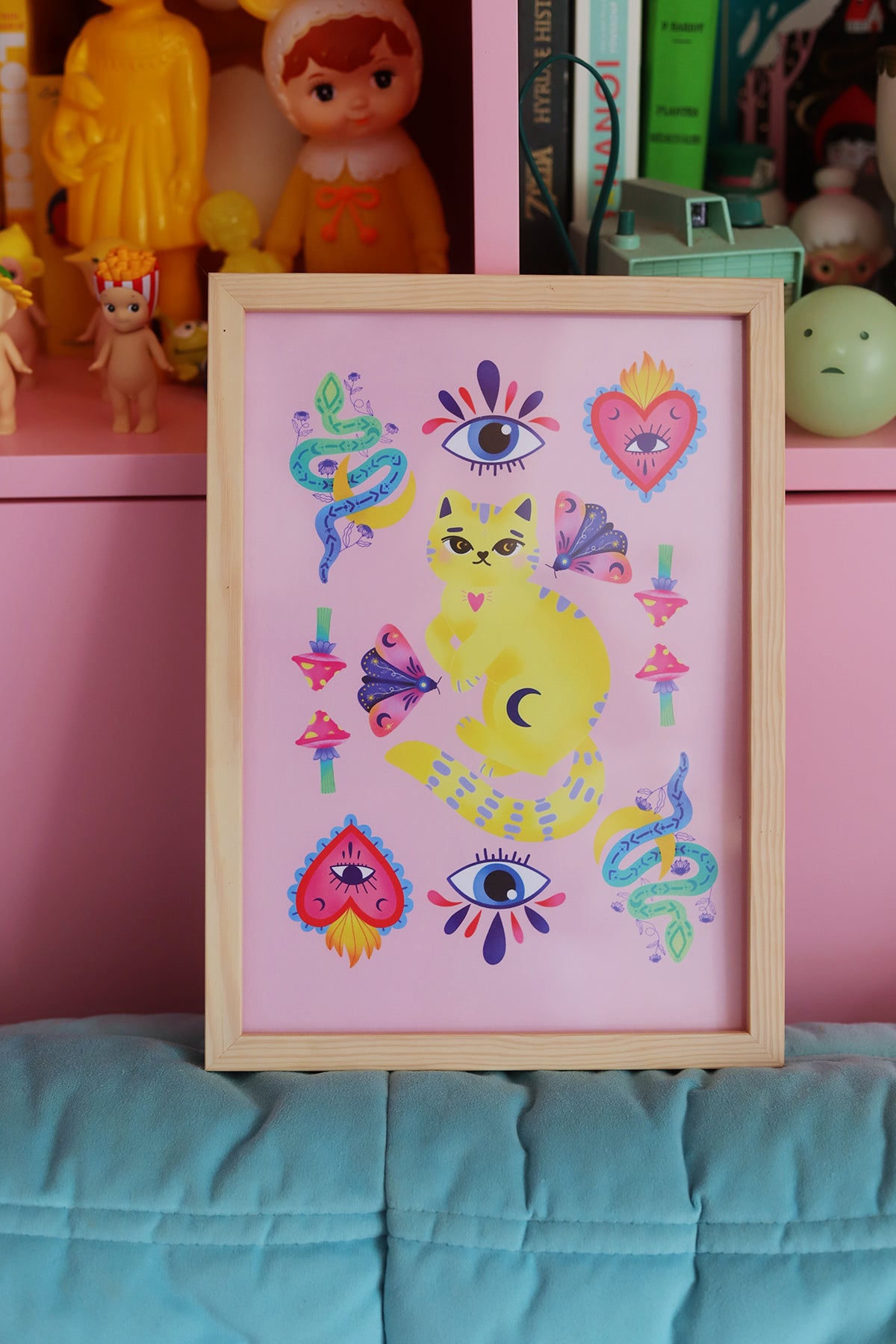 Affiche Chatman – Illustration mystique et féline par Poulette Magique