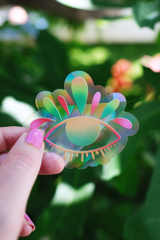 Sticker Suncatcher "Oeil porte bonheur" – Créateur d'arc-en-ciel