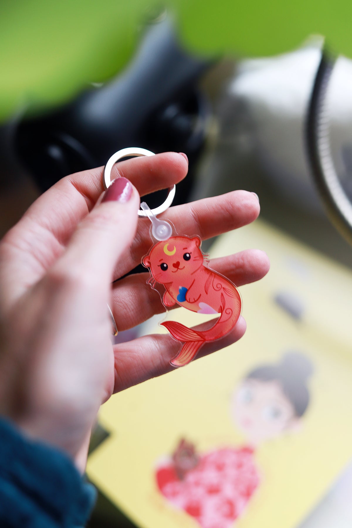 Porte-clés loutre sirène