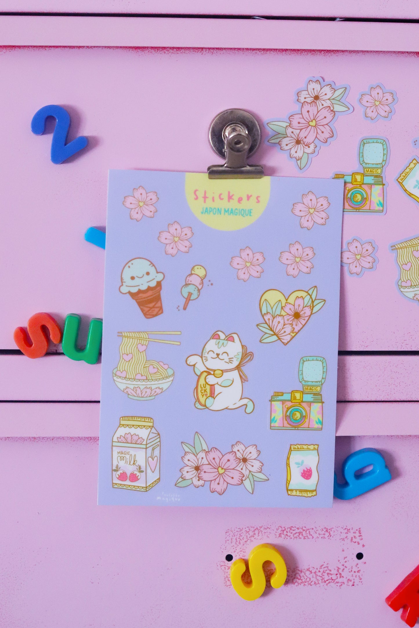 Planche de stickers Japon Magique