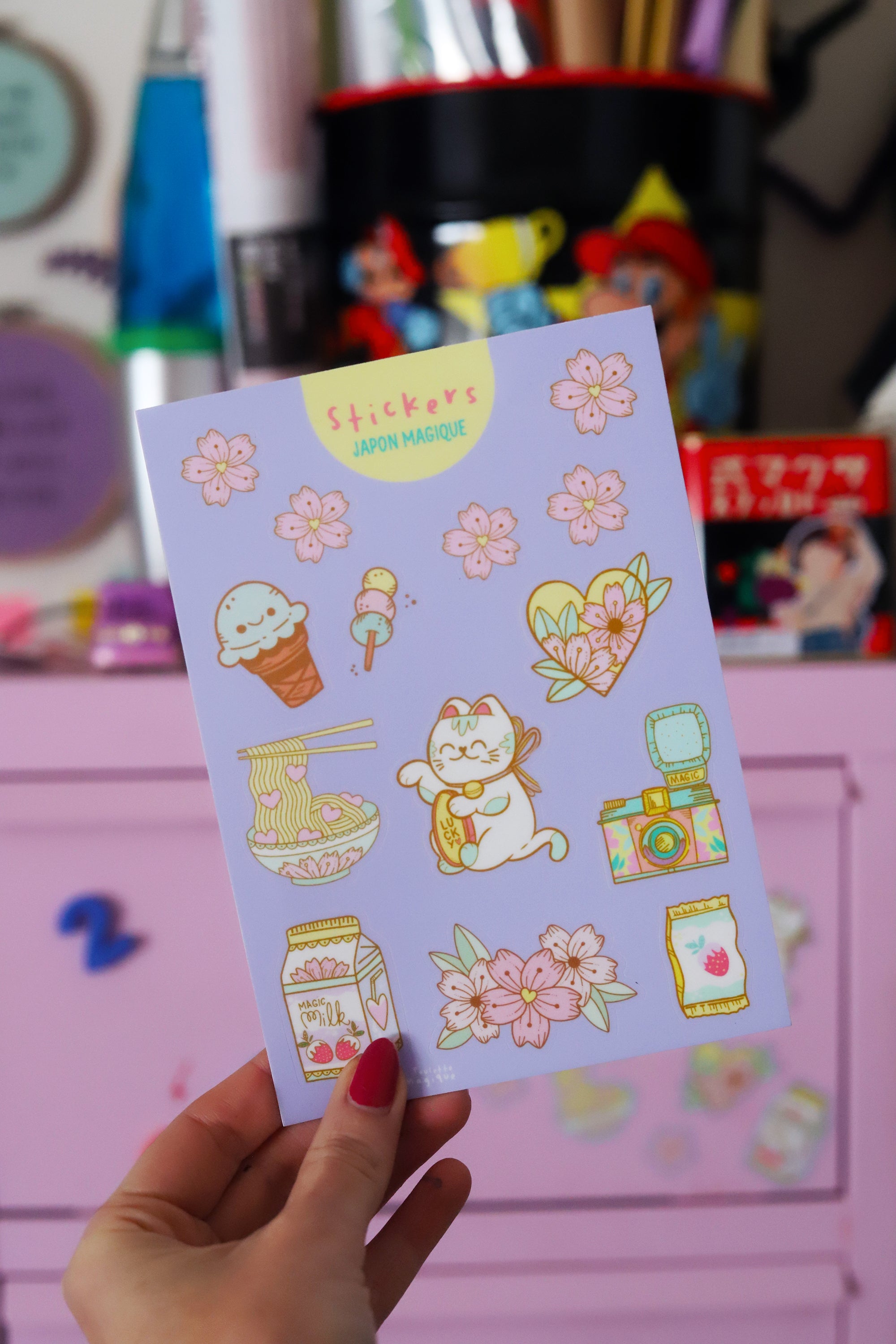 Planche de stickers Japon Magique