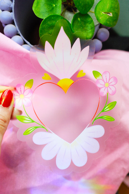 BIG Sticker Suncatcher "ex-voto flower"– Créateur d'arc-en-ciel