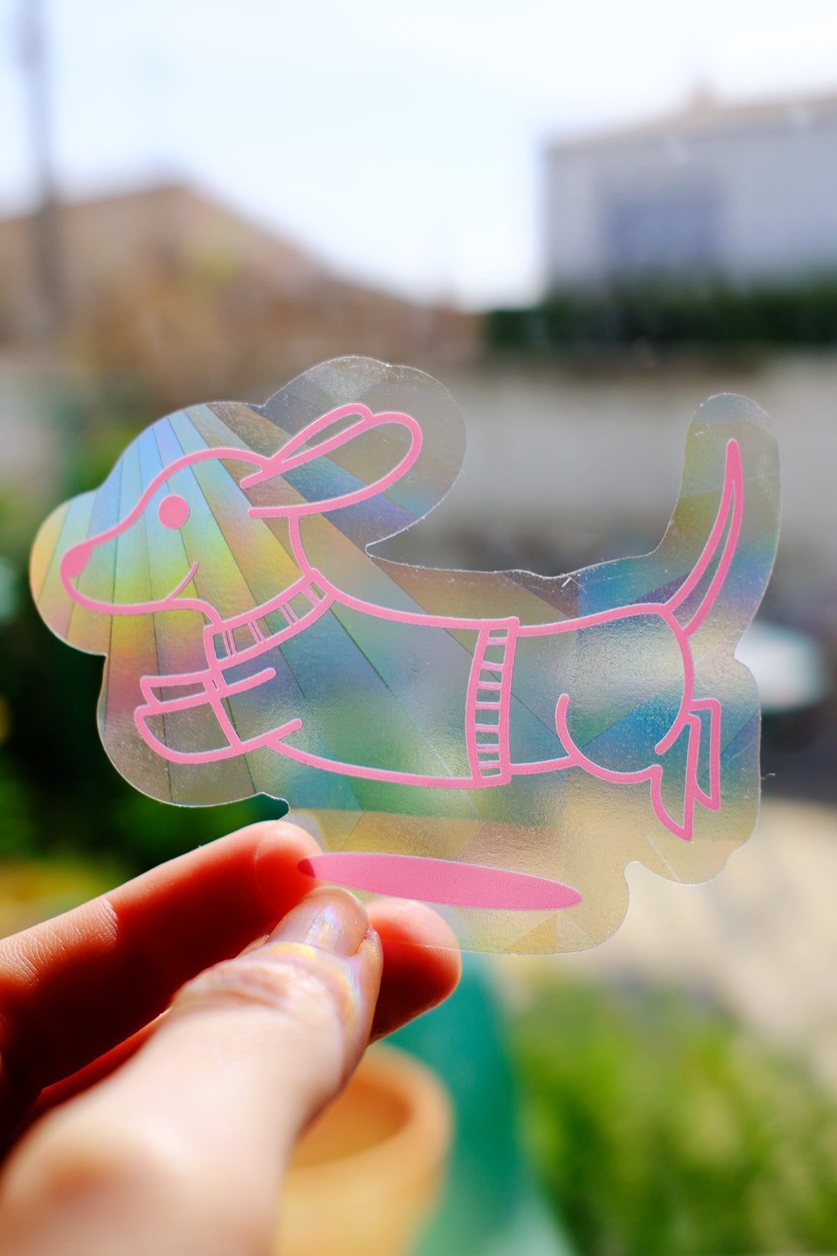 Sticker Suncatcher "Teckel" – Créateur d'arc-en-ciel