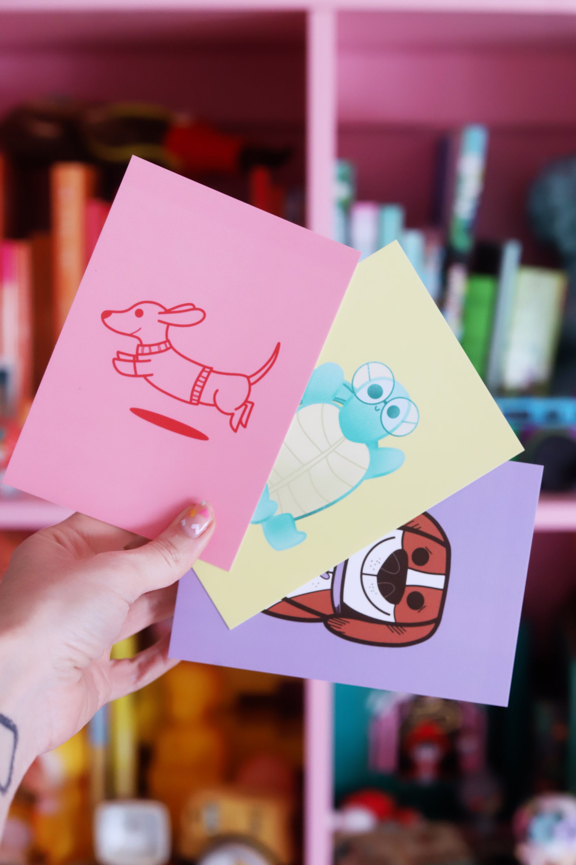 Lot de cartes postales animaux magique