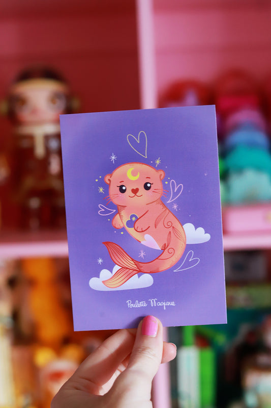 Carte postale loutre magique