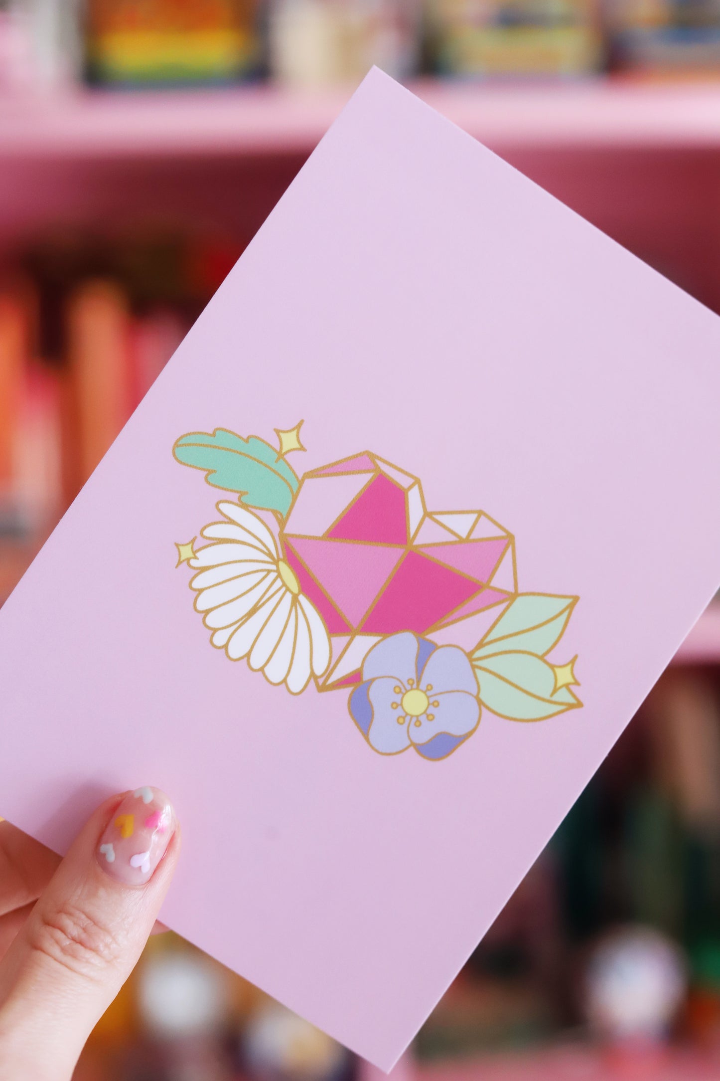 Carte postale coeur flower