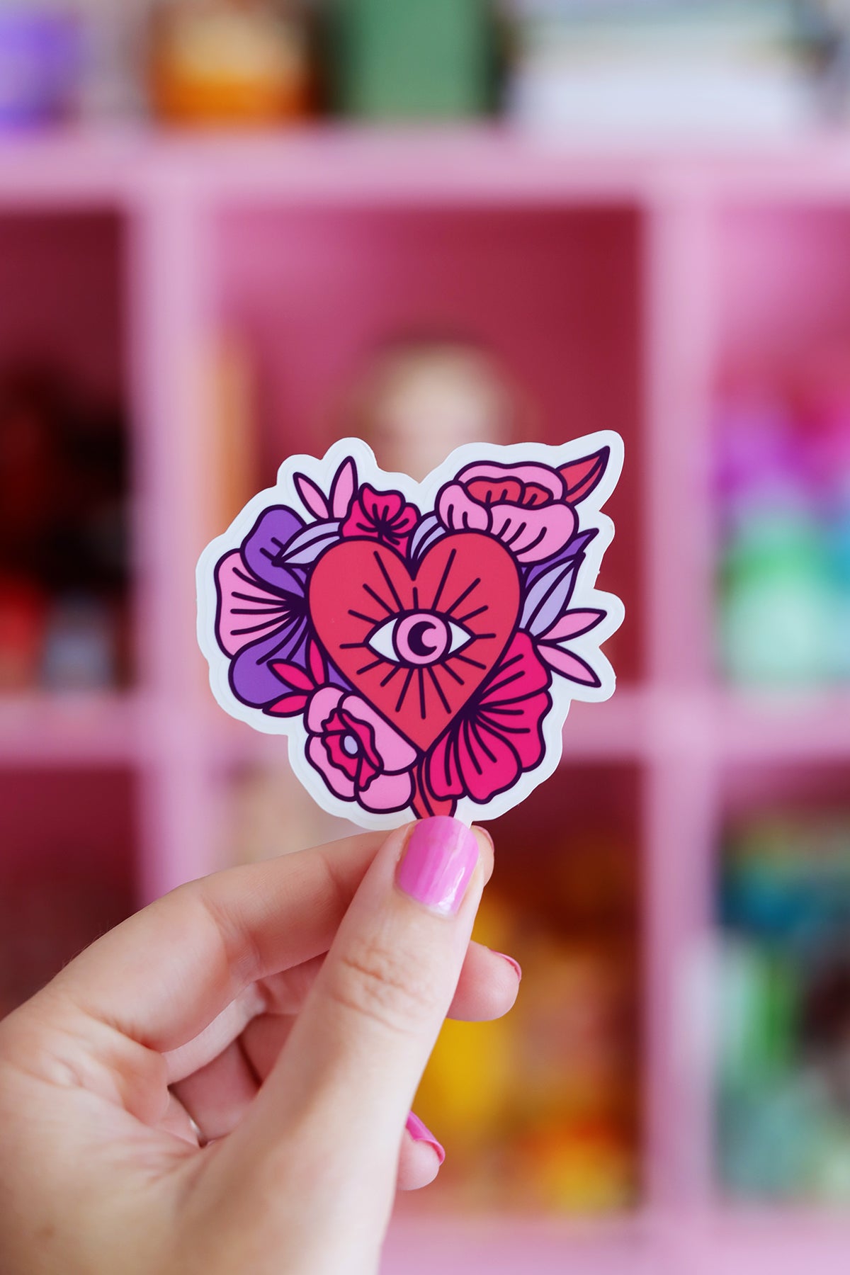 Stickers coeur Ex-voto et papillon transparents