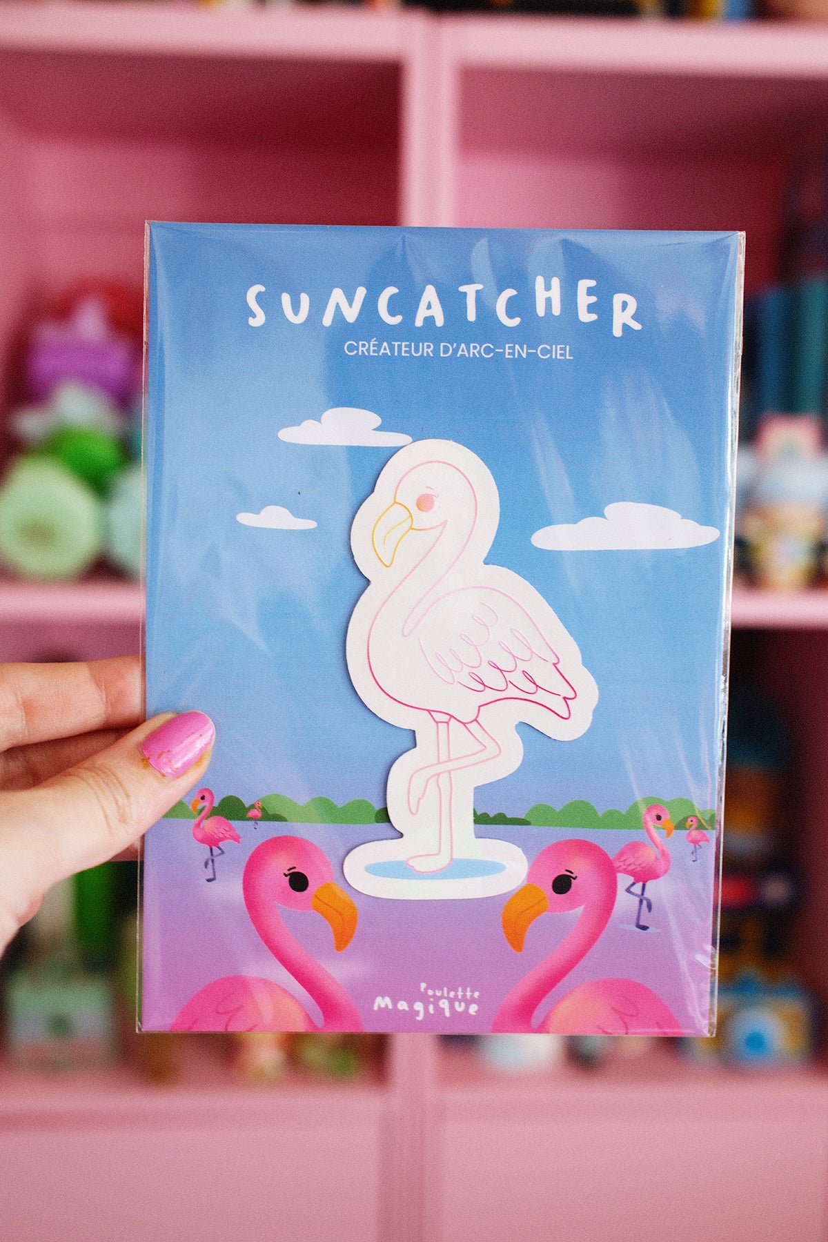 Sticker Suncatcher "flamand rose"– Créateur d'arc-en-ciel