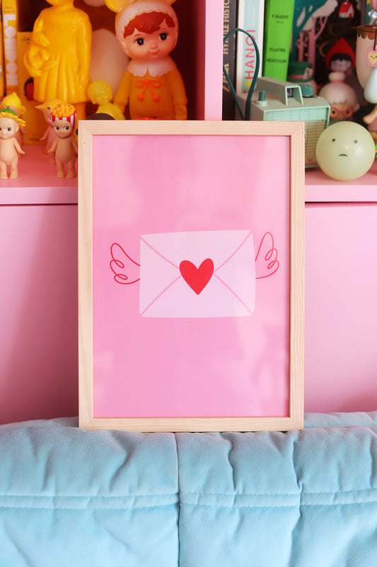 Affiche Love Newsletter – Illustration Poulette Magique