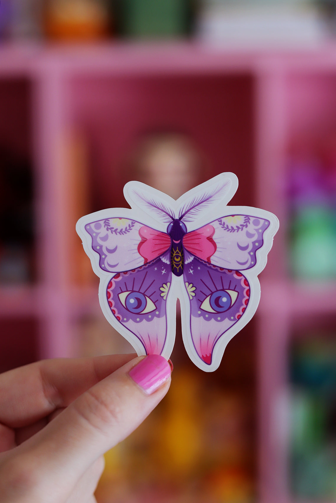 Autocollant transparent papillon de la marque Shop Magique, design délicat et élégant pour décoration.