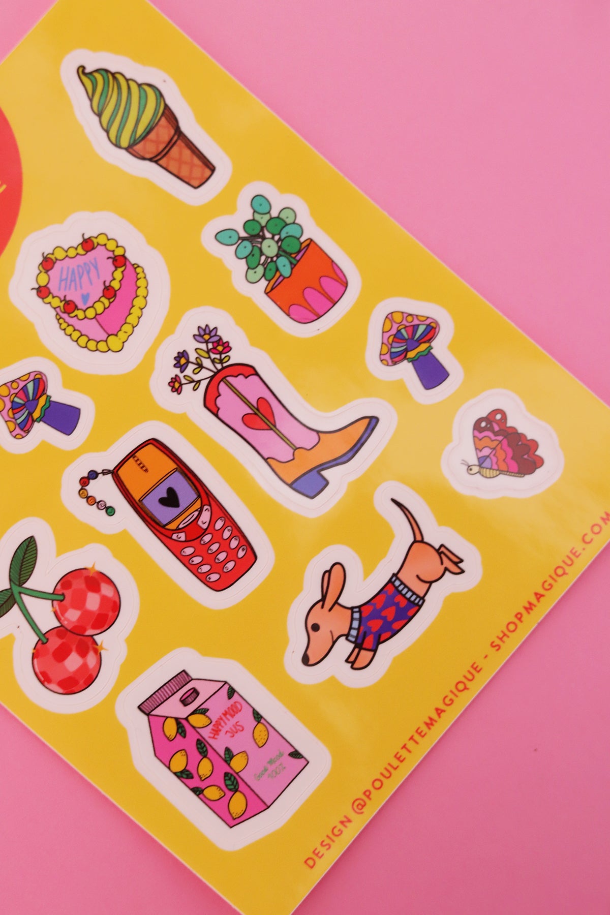 Planche de stickers Pop love