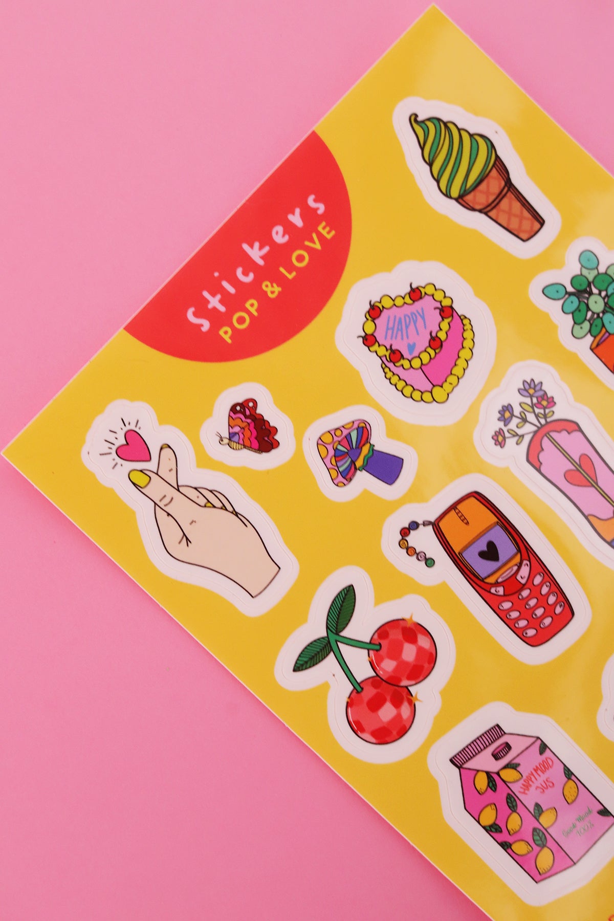 Planche de stickers Pop love