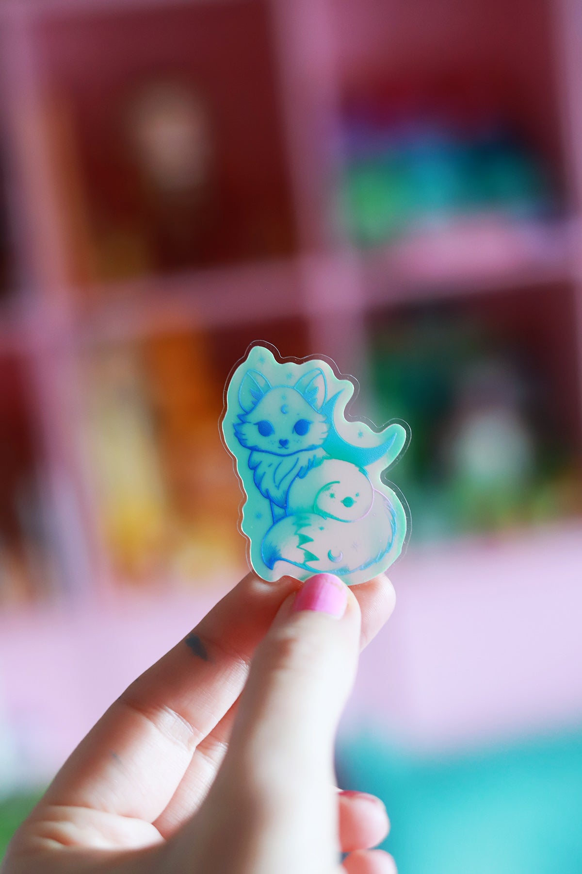 Sticker Renard astral- phosphorescent