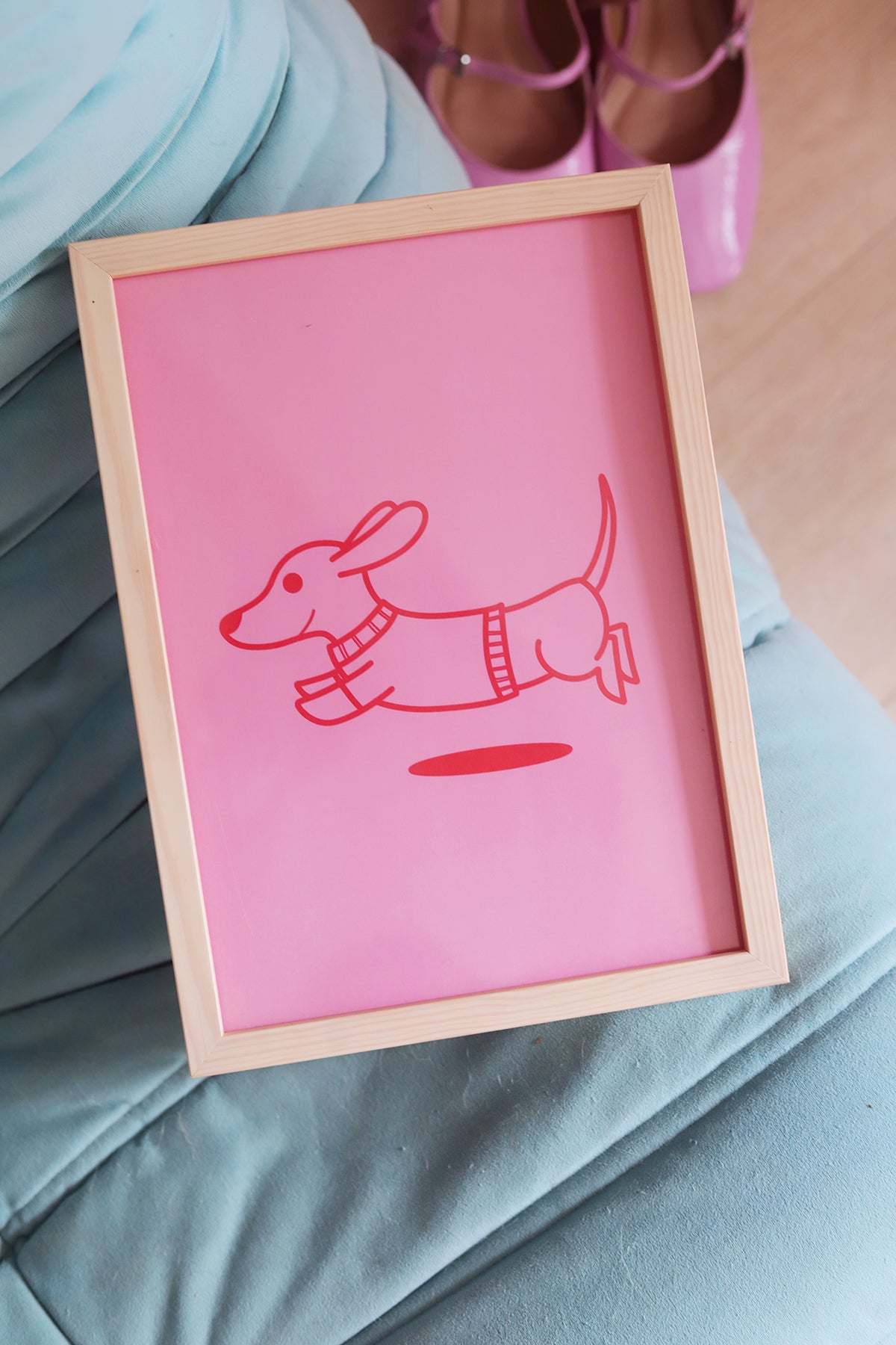 Affiche Teckel – Illustration pop et kawaii par Poulette MagiqueAffiche Teckel – Illustration pop et kawaii par Poulette Magique