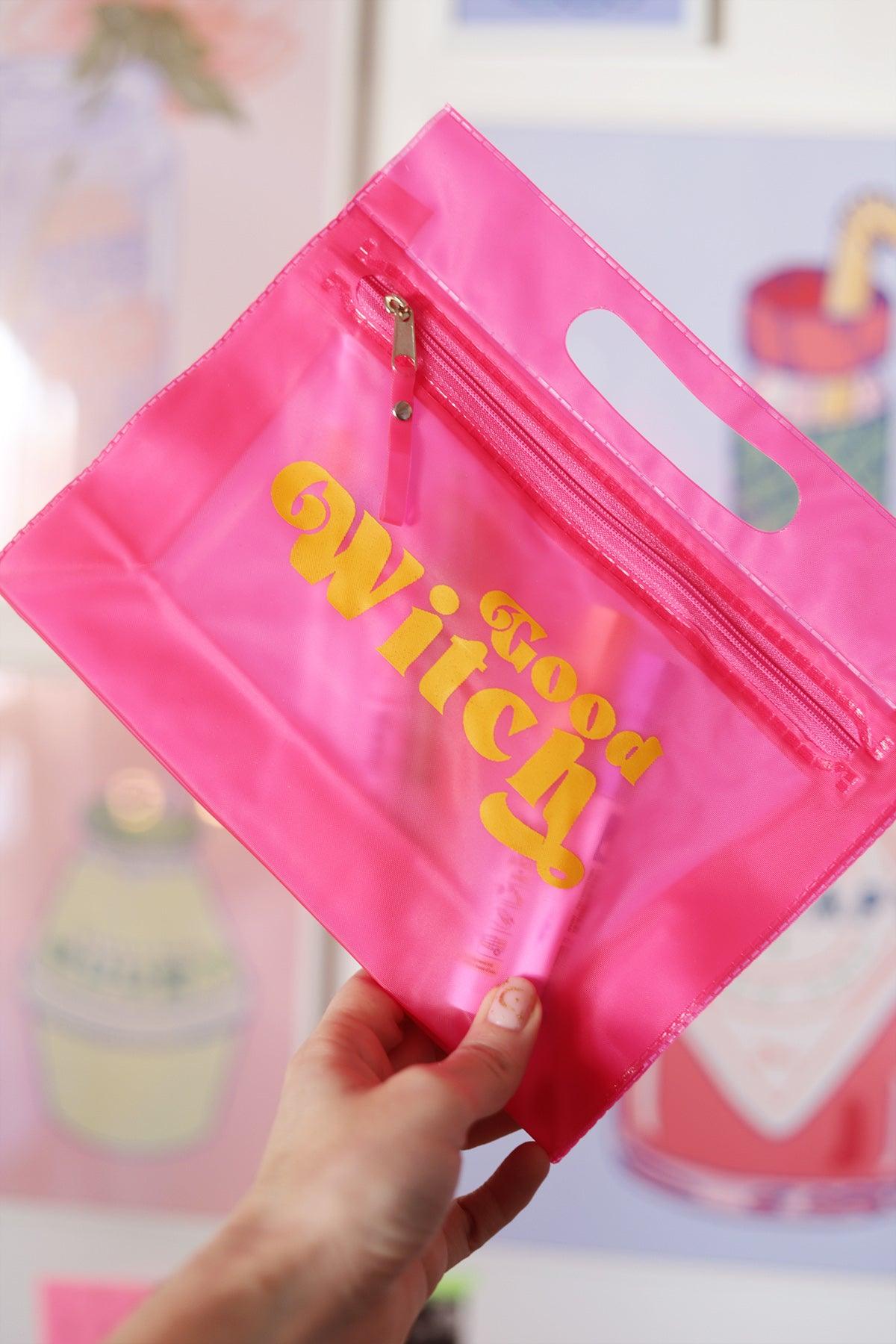 Pochette rose fluo Good Witch - Shop Magique